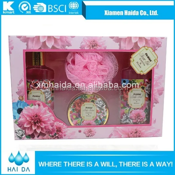 new design wholesale high quality bath gift set for women