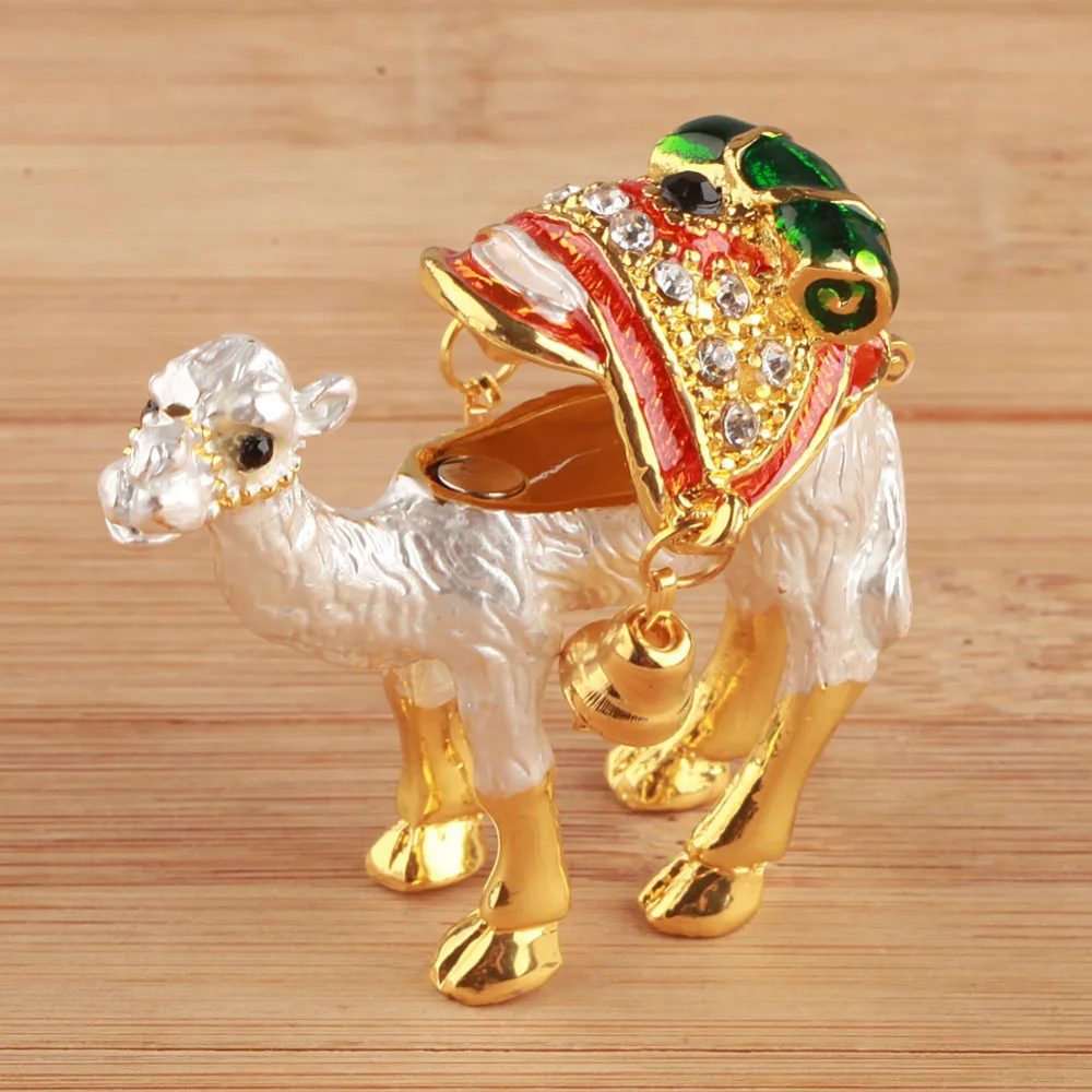 Vintage Handmade Printing Gold Camel Trinket Ring Box Jewelry Box Wedding Gift