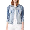 Ladies vintage patchwork bomber denim jacket women winter coats and jeans jackets from guangzhou clothing suppliers