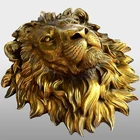 Casting Brass Decoration Brass Decoration Artwork Garden Statue Bronze Wall Fountain Lion Head Sculpture