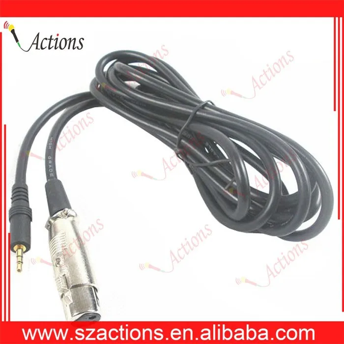 Audio Balance Microphone Extension Cable 3.5mm Jack to XLR Female - idealCable.net