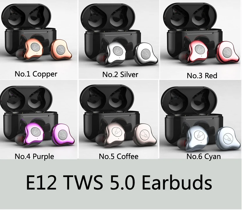 New Sabbat E12 Stereo TWS Bluetooth Earbuds Wireless Headsets Headphone Support Wireless Charging - ANKUX.COM