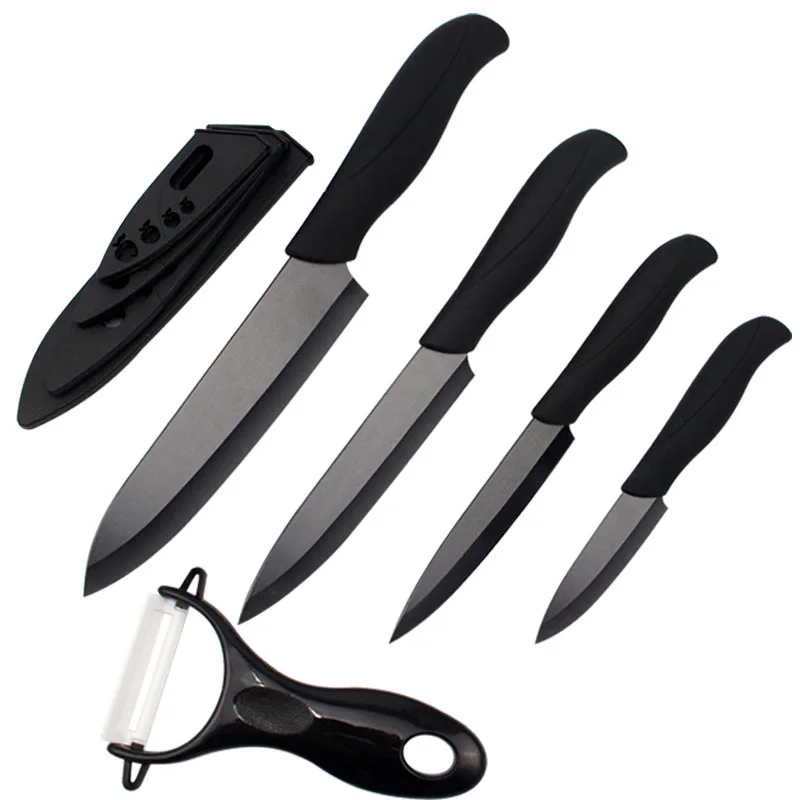 

FINDKING Brand black ceramic blade kitchen knife set Zirconia kitchen Ceramic Knife set 3" 4" 5" 6" inch+ Peeler+4 Covers