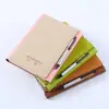 High quality custom design emboss logo pocket notebook with pen