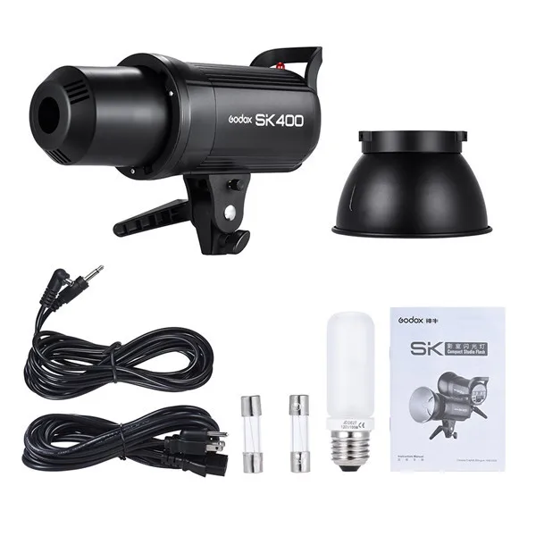 Godox SK400 Professionelle 400WS GN65 Studio Flash-blitzleuchte Photographische Licht SK Serie mit 150 Watt Modellierung Lampe - ANKUX.COM