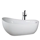 Ergonomic design Acrylic Common Plastic Soaking Tub/Comfortable Freestanding Portable Bathtub For Adults