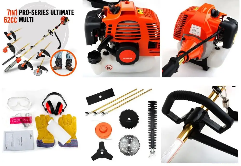 7 In 1 Proseries Manual Grasrs Cutter Mitsubishi Grass Cutter 62cc For