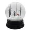 Snow forest water globe, 12cm winter landscape snow globe