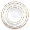 Beautiful Well Designed Fine Bone China Platters Dinner Set Named Single Gold Rim Series Suit FDA