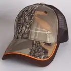 trucker mesh fur baseball cap with greencamo fabric