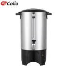 cheaper 40cups Stainless steel coffee urn percolator coffee maker with water gauge for commercial office factory