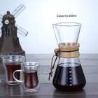 Round Bottom Glass Heatable Coffee Pot With Stainless Steel Infuser