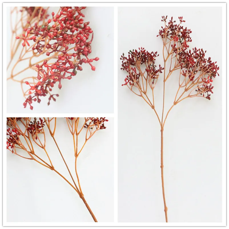 Flone Modern Simple Home Decoration Decorative Flower Plastic Flowers Artificial Plant Soft Rubber Fruit Imitation Flower (15)