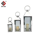 Great quality handmade wedding decor mirror polished stainless steel lantern floor hanging candle lantern