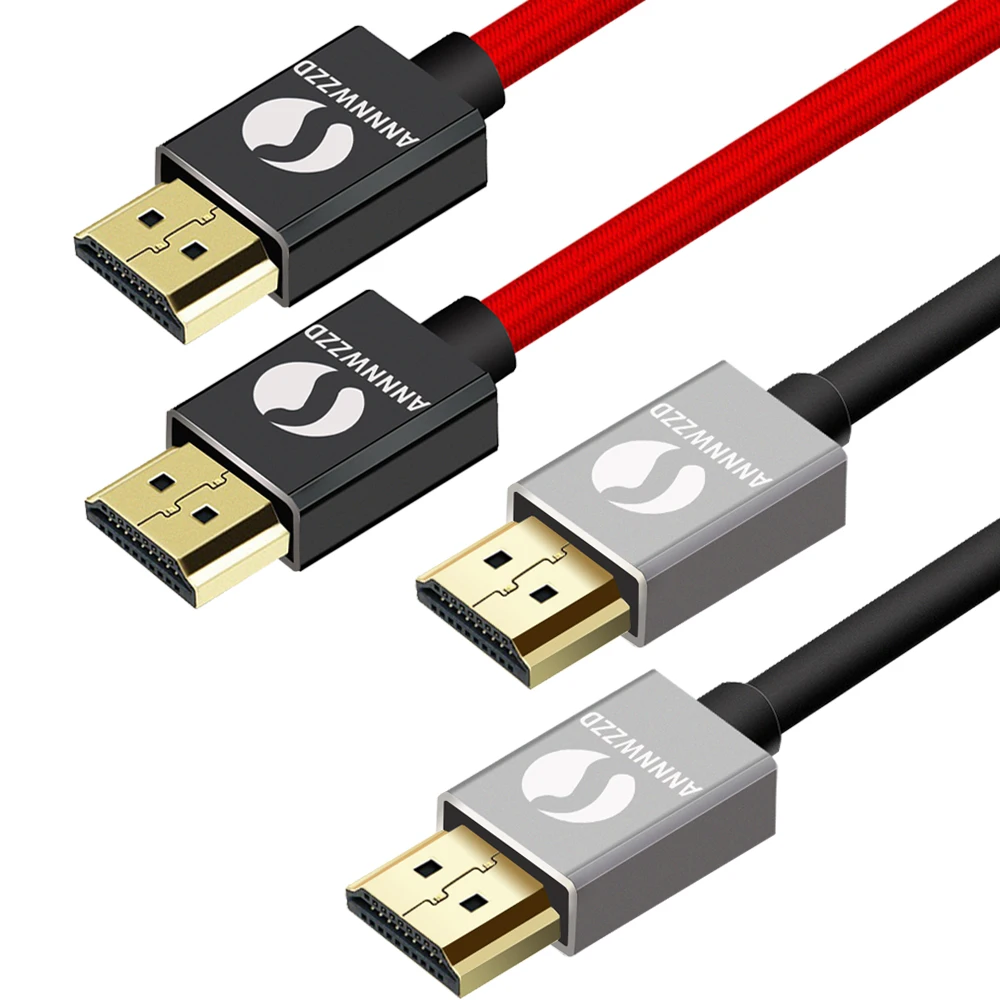 

HDMI Cable 1m 2m 3m High-Speed HDMI 2.0 HDTV Cable Supports Ethernet 3D 4K and Audio Return Connects Blu-ray players PS4,Etc