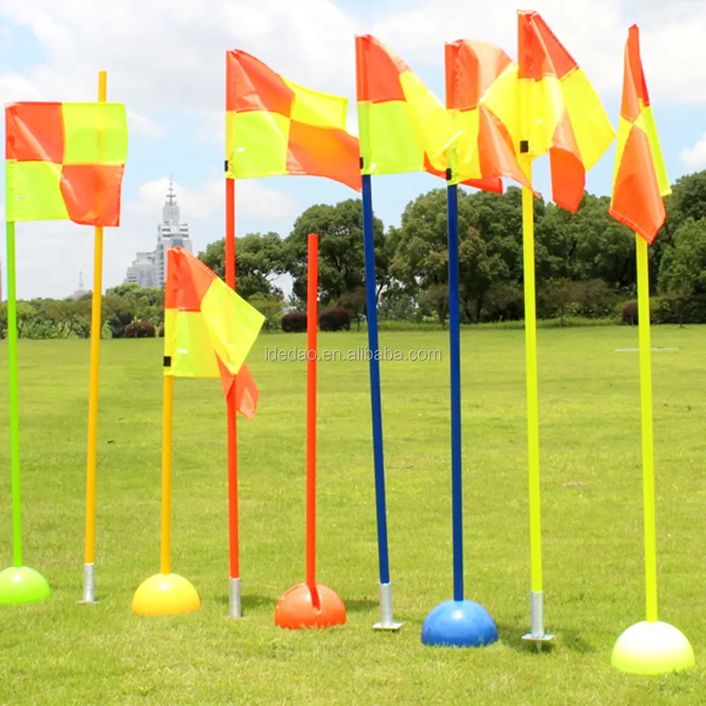 Pvc Soccer Training Corner Flags With Turf Base Injection Water