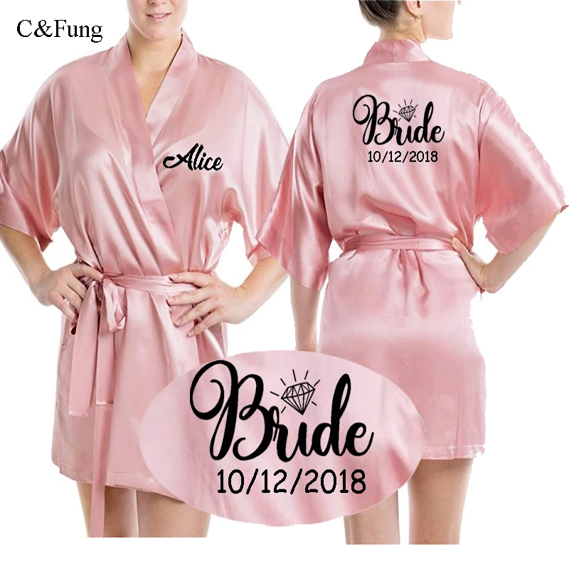 silk bridal party robes