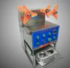 Automatic plastic butter cups sealing machines/cup sealer/food tray sealer for different parameter cups