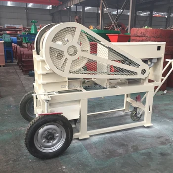 MIning used stone crusher, portable mobile jaw crusher with diesel engine for sale