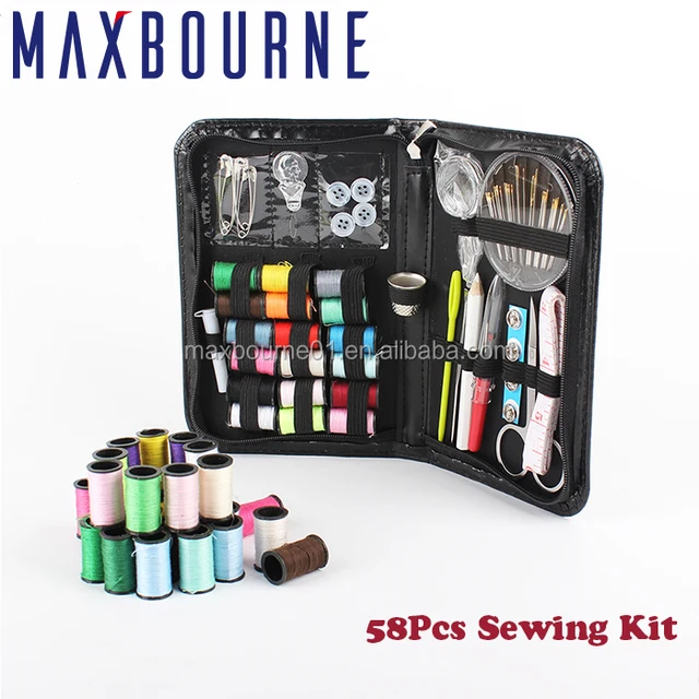 needlework tools portable professional 58pcs sewing kit with