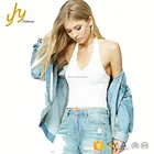 Hot Sexy Summer White Close-Fitting Short Strapless Lady Vest Handmade Wool Sweaters
