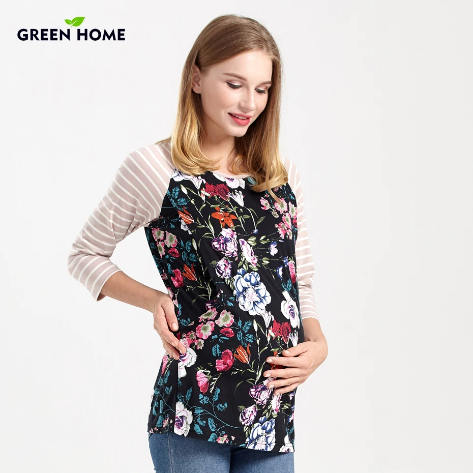 Winter Breastfeeding Modal Pregnancy Thickening Embroidered Fashion Maternity Clothes Print Patchwork T-shirt Wearing, N/a 
Winter Breastfeeding Modal Pregnancy Thickening Embroidered Fashion Maternity Clothes Print Patchwork T-shirt Wearing, N/a