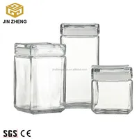 sealed glass cover kitchen storage jar sets