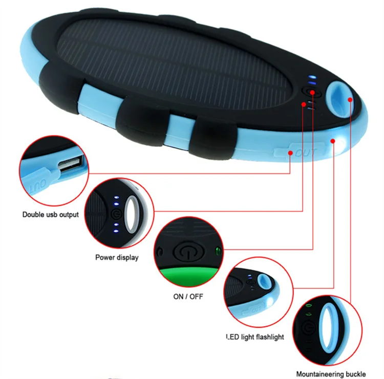 Fashionable Shape Power Bank 50000mah with Solar Panel for PC Laptop Smartphones Portable Solar Power bank - ANKUX.COM