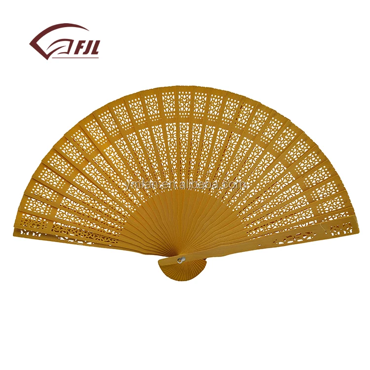 New Wholesale Wood Rid Foldable Solid Color Paper Fans For Gift Hand Fan Cheap Wooden Hand Fan