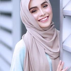 Women Plain Chiffon Scarf Hijab Wrap Solid Color Shawls Muslim Hijabs Scarf