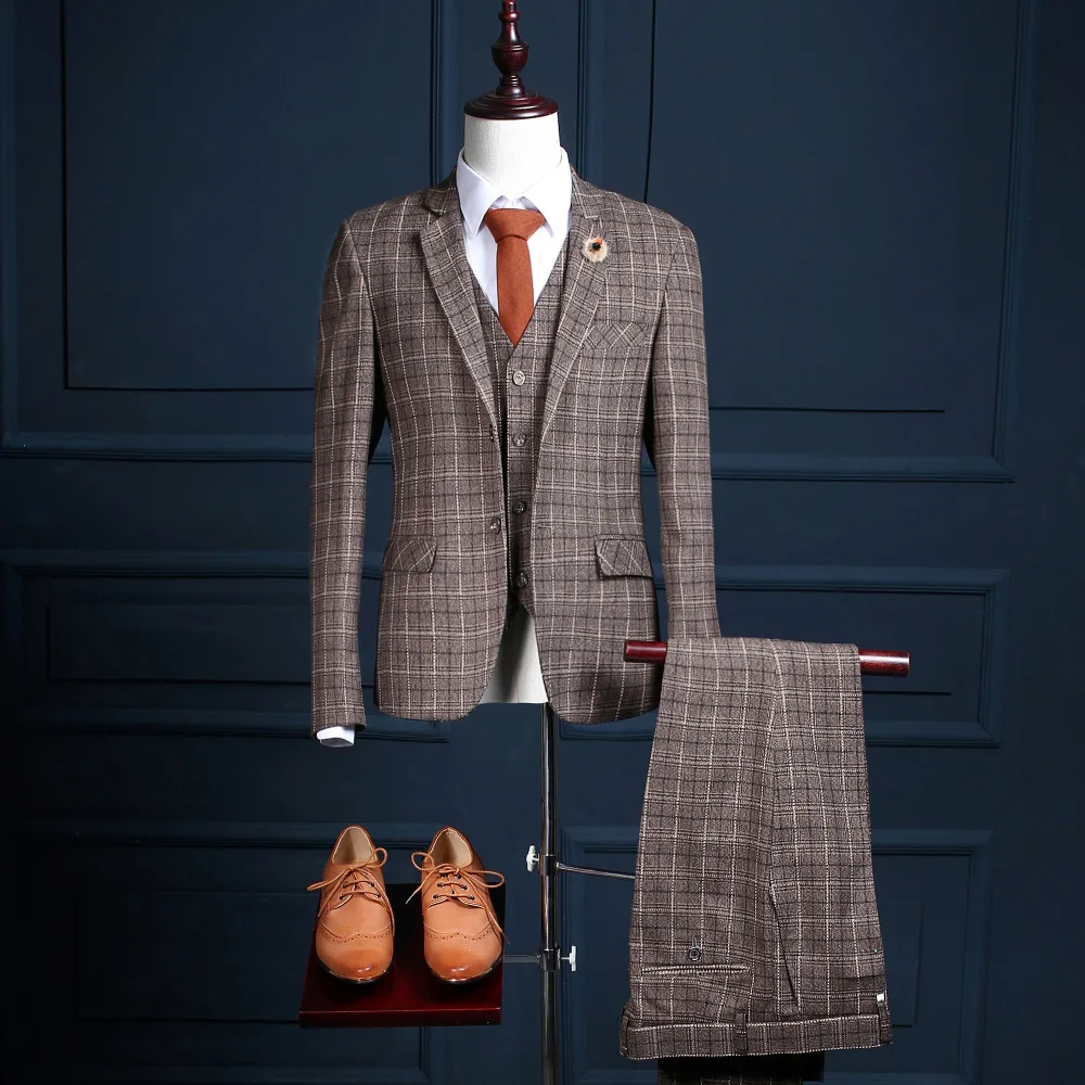 Latest Coat Pant Plaid Mans Formal Party Wear Achkan Tuxedos Suit (Coat+Pants+Vest) NA23 Male Ternos Casamentos Free Shipping, As the pic
Latest Coat Pant Plaid Mans Formal Party Wear Achkan Tuxedos Suit (Coat+Pants+Vest) NA23 Male Ternos Casamentos Free Shipping, As the pic