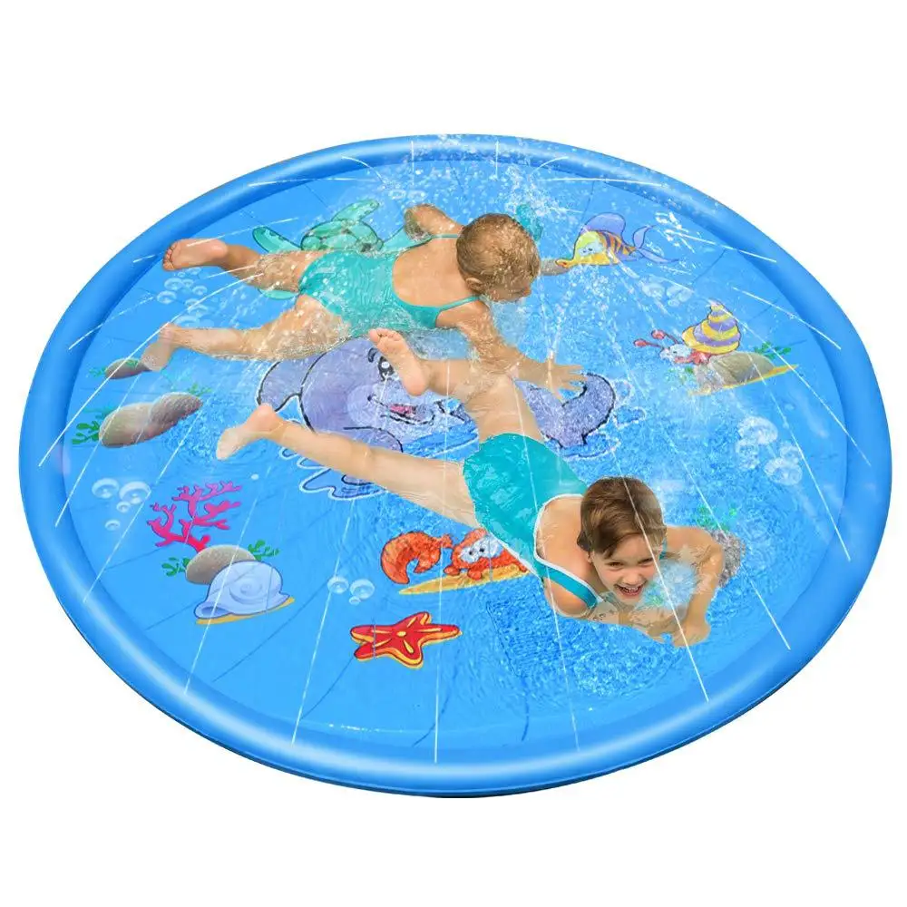 Eco-friendly PVC water Game mat spray pad summer outdoor water spray lawn beach toy flying, Blue
Eco-friendly PVC water Game mat spray pad summer outdoor water spray lawn beach toy flying, Blue