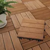 Eco-friendly solid wooden floor chinese fir wood interlocking deck tile for outdoor