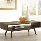 Elegant Accent Furniture Modern Oaks color Coffee Table with Wood Leg