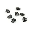 Charms Glass Heart Faceted Beads black 14mm 50pcs Pendant Jewelry Findings Loose Beads Accessories Crystal Beads