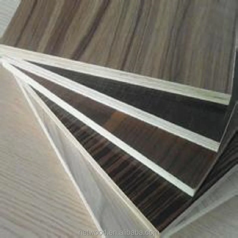 poplar core plywood with kins of melamine paper , malemine paper faced plywood for funiture , door skin plywood