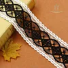 machine made crochet water soluble lace band black&white mixed colors