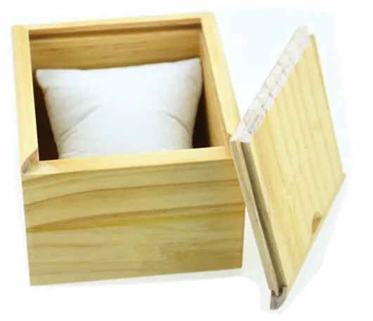 pine box with pillow