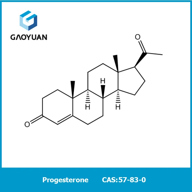 china manufacturer 99% high purity progesterone cas:57-83-0