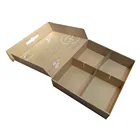 Custom printing corrugated cardboard box with handle and dividers