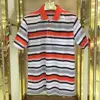 Thailand fashion stripes men's polo t shirts