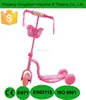 HDL-702 pink kids 3 wheel kick scooter with basket ribbon light and music