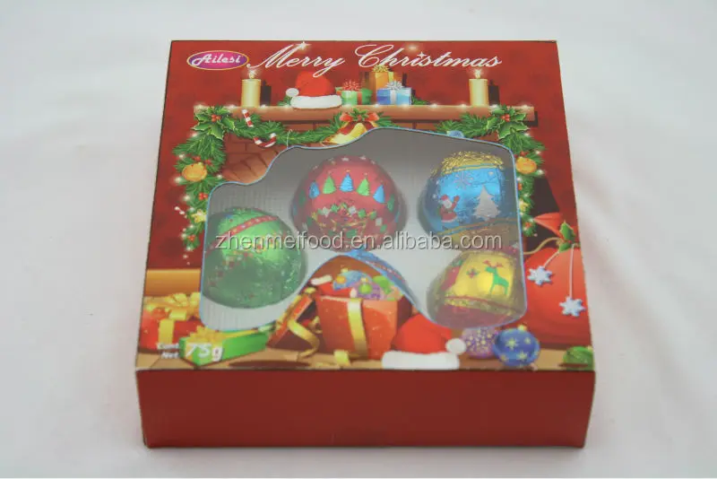 christmas santa claus chocolate candy surprise gift box