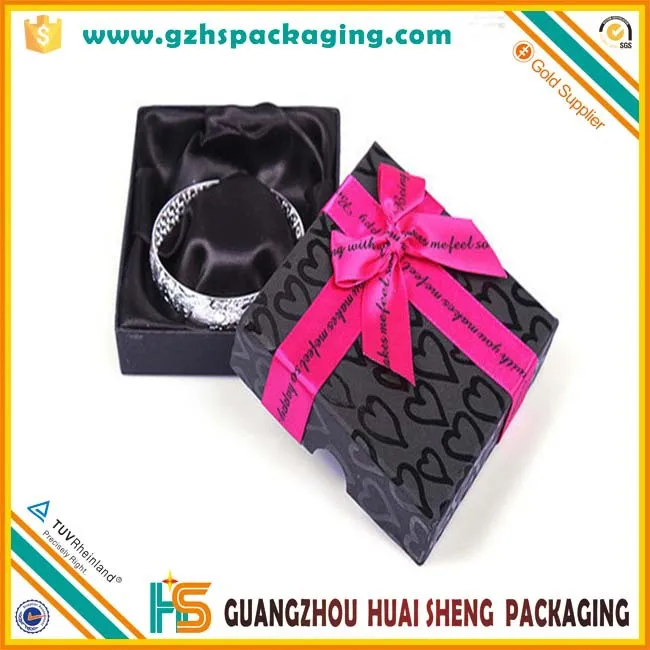 custom antique cardboard jewelry box with lid and soft sponge