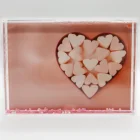 Custom Acrylic Liquid Sparkle Floating Glitter Picture Frame snowglobe Photo Frames