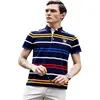 Mingmen 40s yarn count knit brand striped custom business men polo shirts 95% cotton 5% spandex China factory OEM ODM wholesale