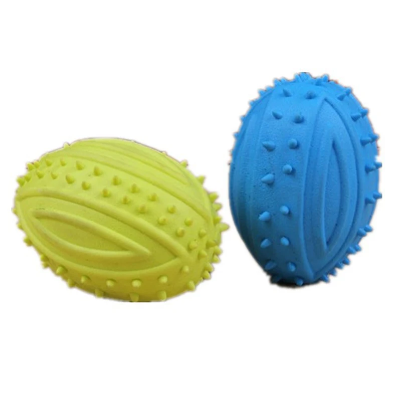 OnnPnnQ Pet Small Dog Treats Rugby Puppy Interactive Toy Ball Cat Toy for Large Dog Chew Hedgehog Toy Tooth Cleaning Bite Ball3