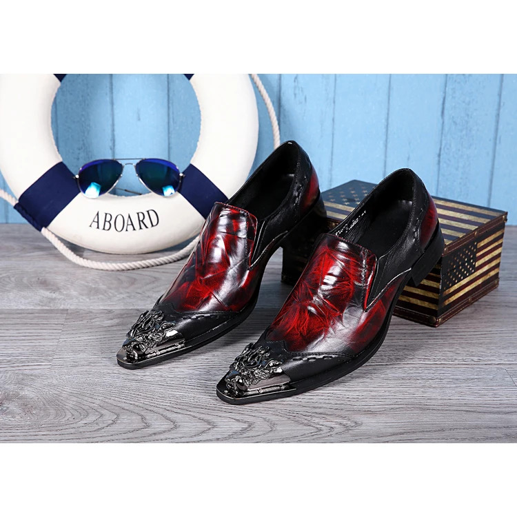 NA013 Fashion black metal pointed toe mens dress shoes genuine leather wedding shoes men office suit shoe size, As the picture
NA013 Fashion black metal pointed toe mens dress shoes genuine leather wedding shoes men office suit shoe size, As the picture