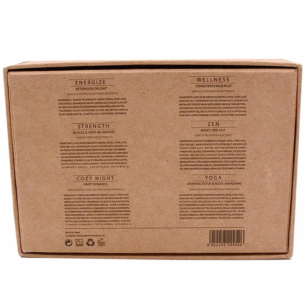 private label gift set of 6 melao organic bath bombs, large bath
