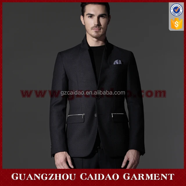 hot sale latest design men fashion suit coat with stand collar